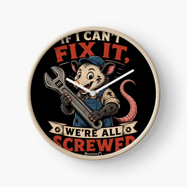Item preview, If I Can't Fix It We're All Screwed Funny Mechanic Possum – Retro Repair Shop Humor Design designed and sold by PatysArt.