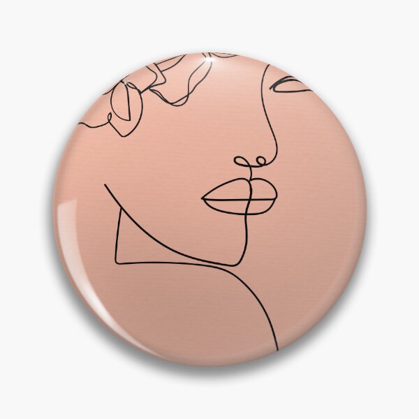 Item preview, Terracotta Boho Line Art Woman Face - Minimalist Face with Flowers Poster designed and sold by Mora  Lisa.