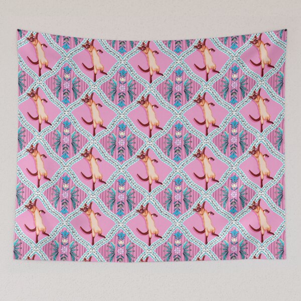 Item preview, Party Animal Boho Tile Pattern in Coral and Pink designed and sold by VirtuallyCreativ .