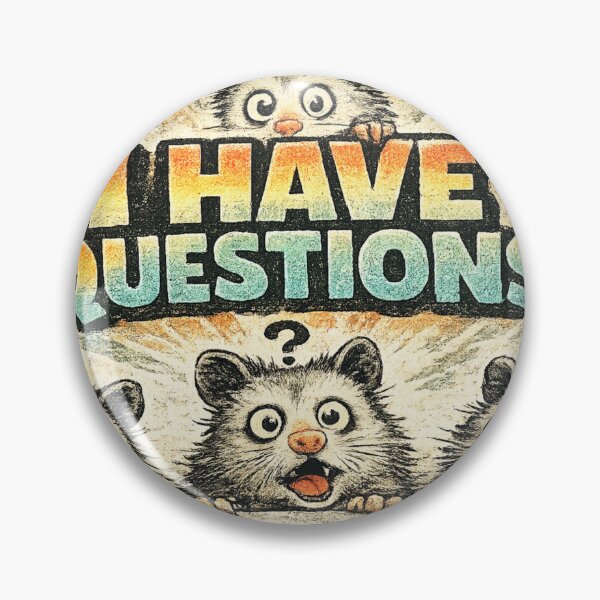 Item preview, I Have Questions Funny Confused Possum Meme Sticker designed and sold by irfanshikh.