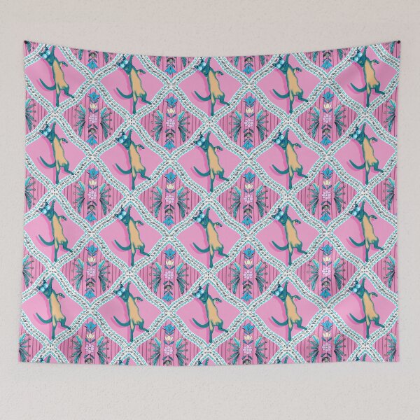 Item preview, Party Animal Boho Tile Pattern in Coral and Pink designed and sold by VirtuallyCreativ .