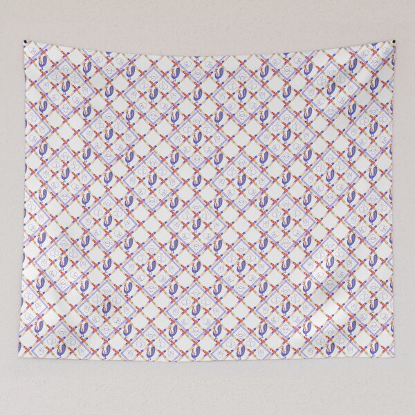 Item preview, Whimsical Lattice Bird Pattern designed and sold by VirtuallyCreativ .