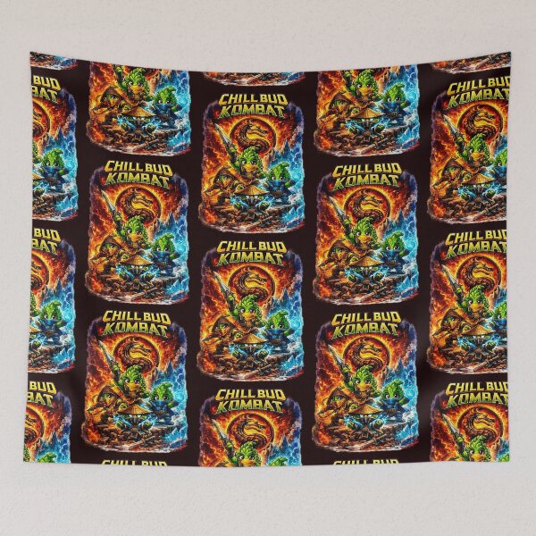 Item preview, Bud Kombat Arena – Fire & Ice Warriors of the Greenverse designed and sold by GreenKingShop.