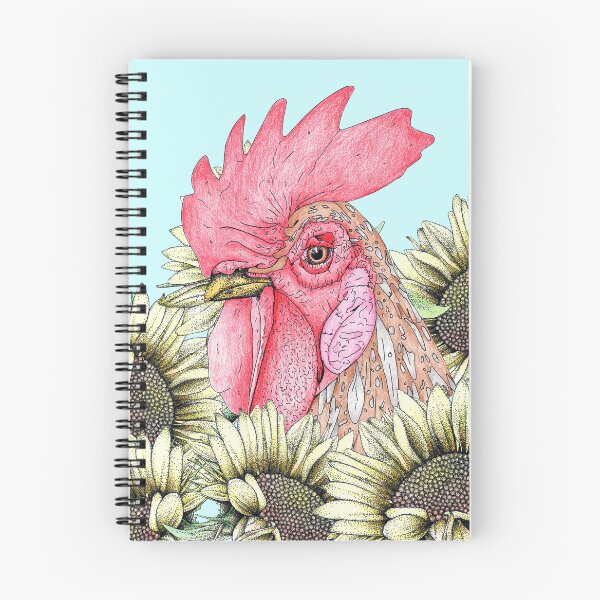 Item preview, Whimsical Chicken with Sunflowers designed and sold by Flower Magic .