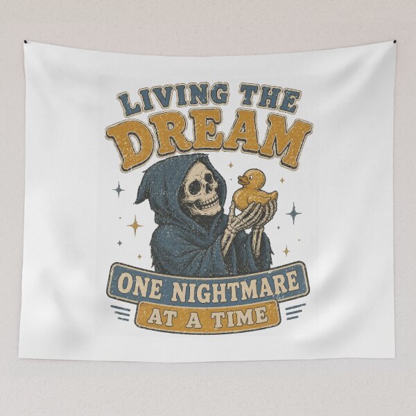 Item preview, Living The Dream One Nightmare At A Time Grim Reaper Rubber Duck designed and sold by Region.