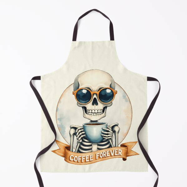 Item preview, Funny Skeleton Drinking Coffee Forever Illustration designed and sold by Found Dream.