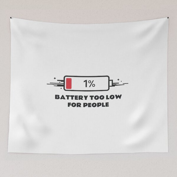 Item preview, Battery Too Low For People Shirt designed and sold by DesignTeamHub.