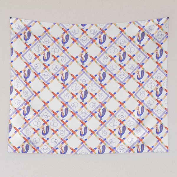 Item preview, Whimsical Lattice Bird Pattern designed and sold by VirtuallyCreativ .