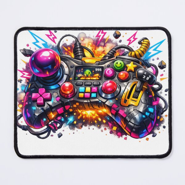 Item preview, Futuristic ChaosPad – Neon Tech Gaming Controller designed and sold by AstraDrip Studio.