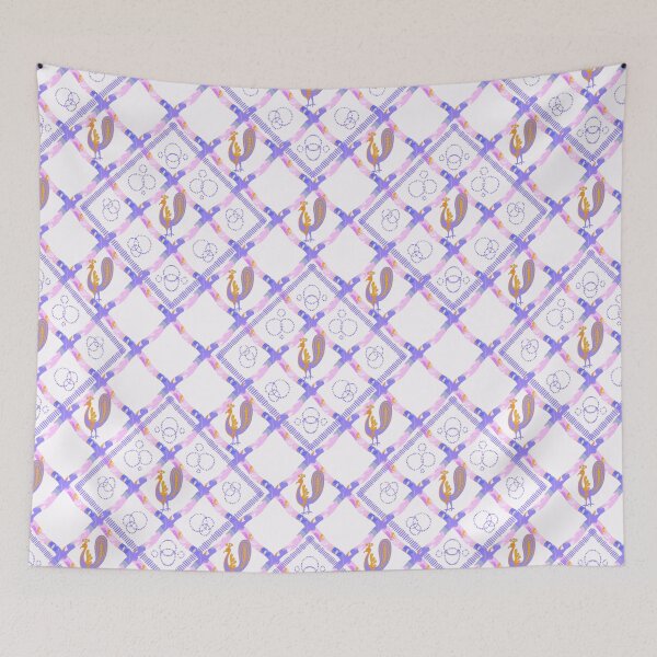 Item preview, Whimsical Lattice Bird Pattern designed and sold by VirtuallyCreativ .