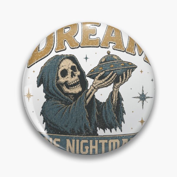 Item preview, Living The Dream One Nightmare At A Time Grim Reaper UFO designed and sold by Region.
