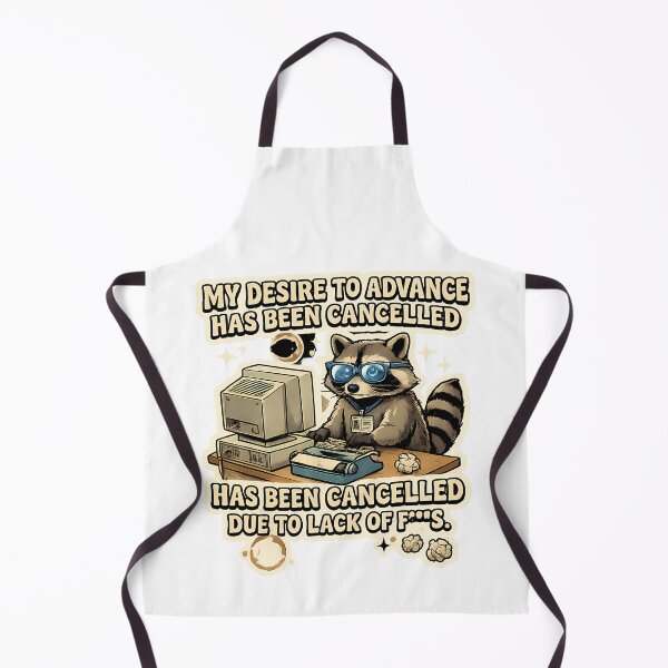 Item preview, Funny Raccoon Programmer - My Desire To Advance Has Been Cancelled Due To Lack Of Fs* designed and sold by DryHumorPrints.