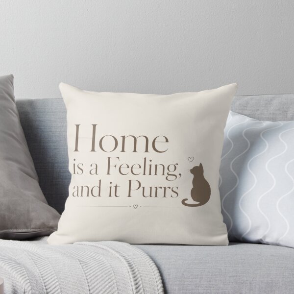 Item preview, Home Is a Feeling and It Purrs Shirt – Cozy Cat Lover designed and sold by Safe Haven Pets.