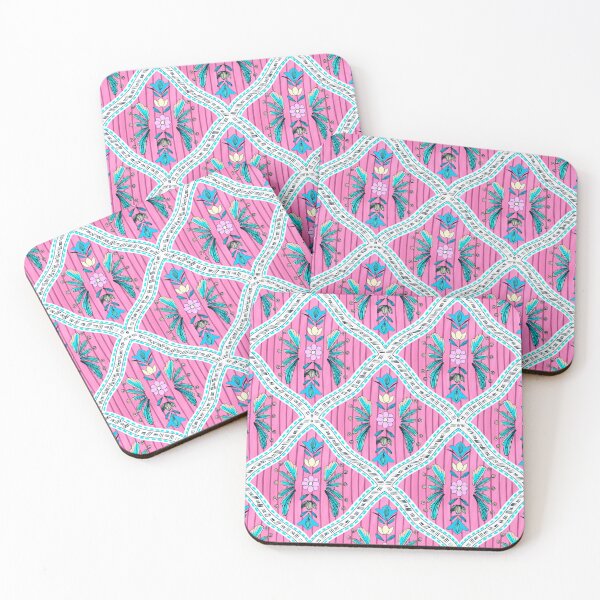 Item preview, Ornamental Boho Tile Pattern in Coral and Pink designed and sold by VirtuallyCreativ .
