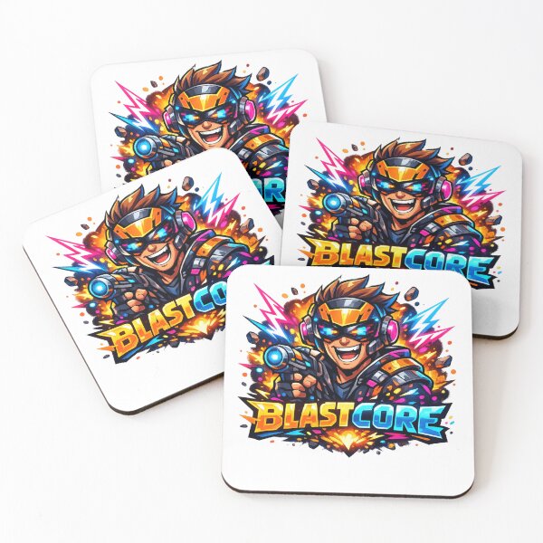 Item preview, BLASTCORE – Neon Action Gamer Mascot Logo designed and sold by AstraDrip Studio.