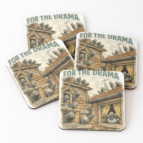 Item preview, Im Just Here For The Drama Funny Nosy Pigeon Meme Sticker designed and sold by irfanshikh.