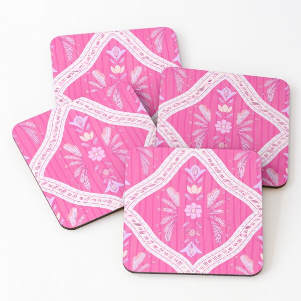 Item preview, Ornamental Boho Tile Pattern in Coral and Pink designed and sold by VirtuallyCreativ .