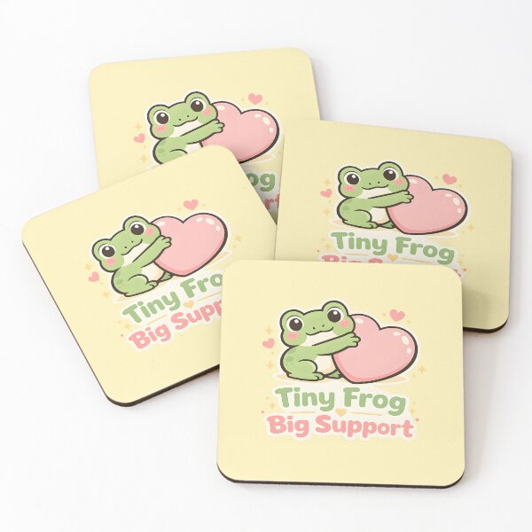 Item preview, Tiny Frog Big Support Cute Frog Heart Sticker | Emotional Support Frog Kawaii Gift designed and sold by  Artistry in Motion by MADsrecreation.