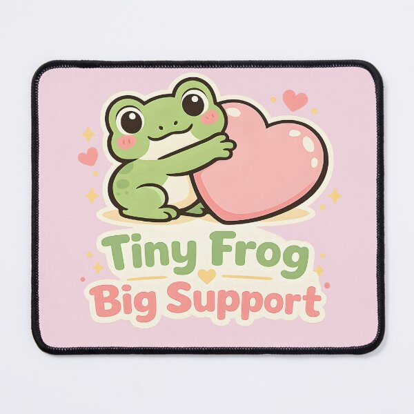 Item preview, Tiny Frog Big Support Cute Frog Heart Sticker | Emotional Support Frog Kawaii Gift designed and sold by  Artistry in Motion by MADsrecreation.