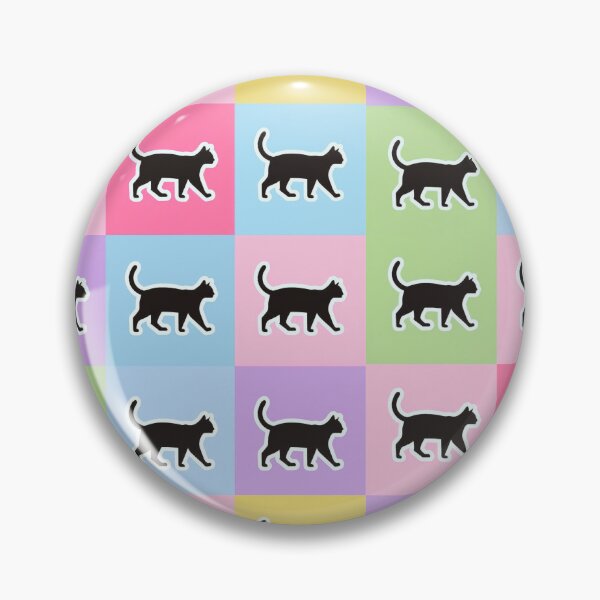 Item preview, Pink patchwork black cats designed and sold by uunaa.