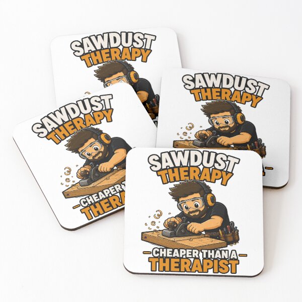 Item preview, Funny Woodworking Dad Shirt Sawdust Therapy Cheaper Than A Therapist designed and sold by PINK FREE.