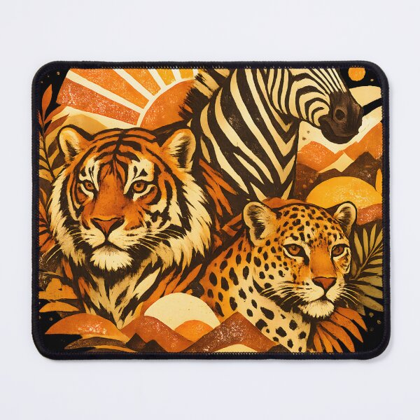 Item preview, Retro Safari Animal Pattern | Vintage Wildlife Boho Art designed and sold by Akter-sikder.