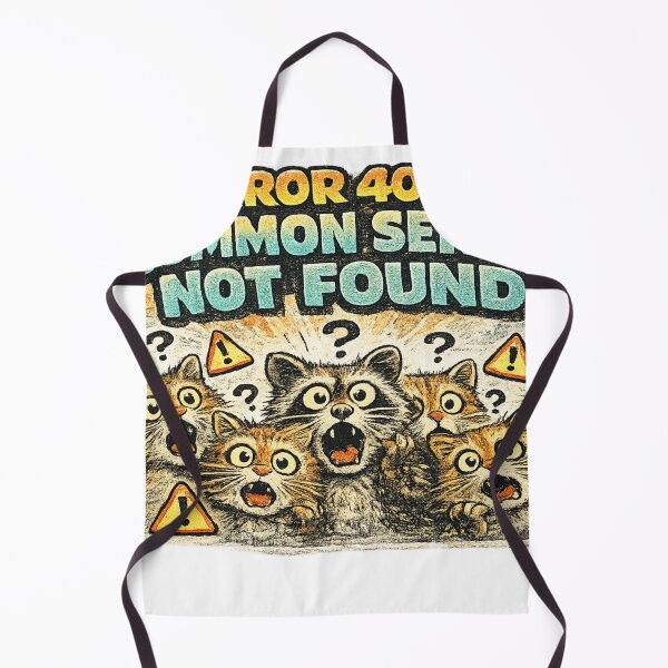 Item preview, Error 404 Common Sense Not Found Funny Cat Meme Sticker designed and sold by irfanshikh.