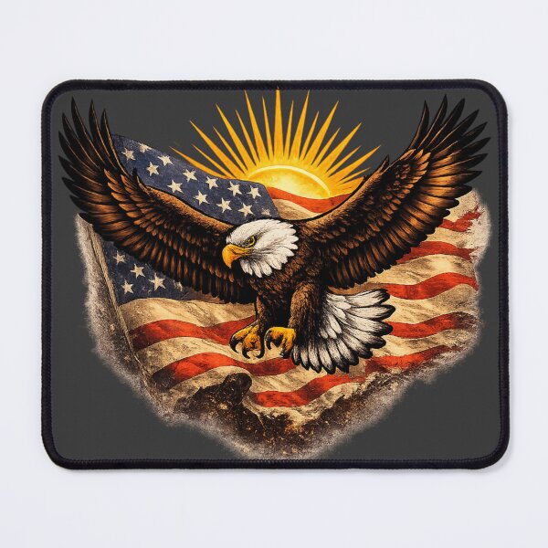 Item preview, Patriotic Bald Eagle USA Flag designed and sold by MCNovaStudio.