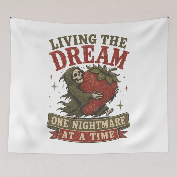 Item preview, Living The Dream One Nightmare At A Time Grim Reaper Strawberry designed and sold by Region.