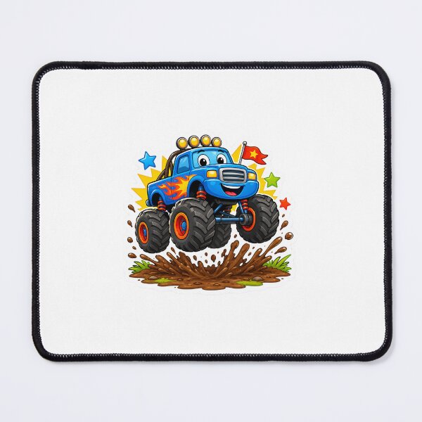 Item preview, Blue Monster Truck Mud Splatter Sticker Art designed and sold by tommytvkids.
