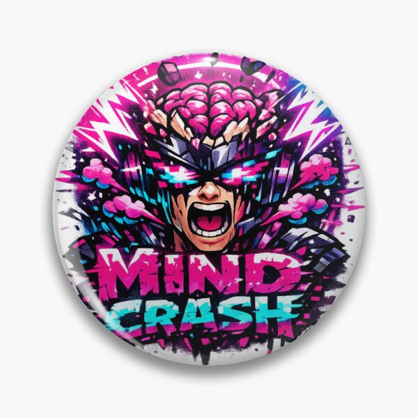 Item preview, Mind Crash – Neon Brain Explosion Glitch Art designed and sold by AstraDrip Studio.