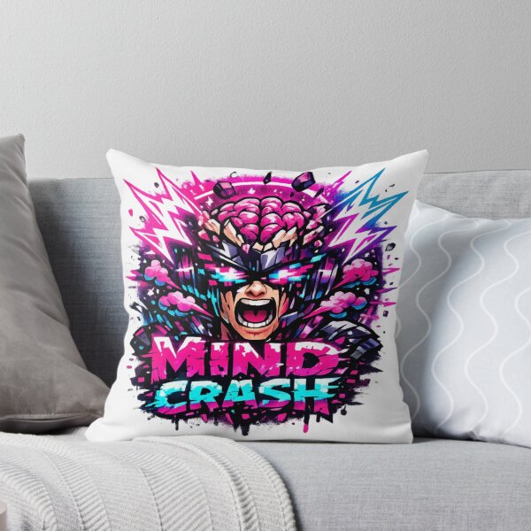 Item preview, Mind Crash – Neon Brain Explosion Glitch Art designed and sold by AstraDrip Studio.