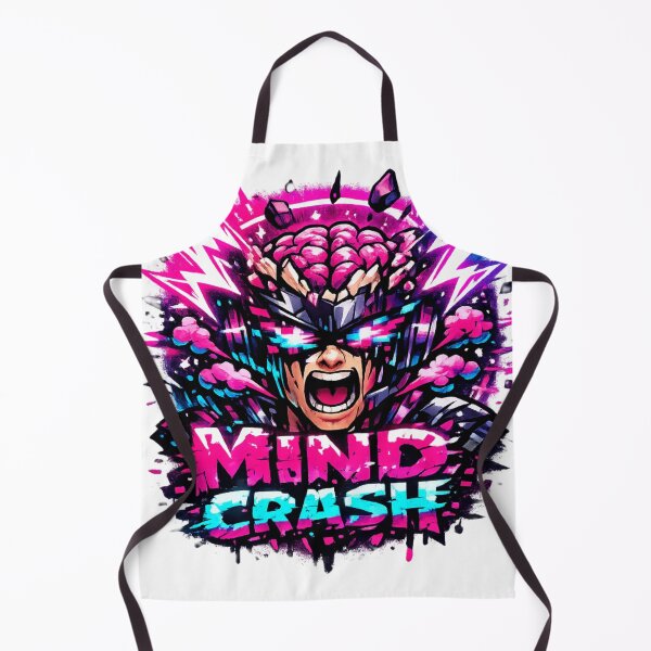 Item preview, Mind Crash – Neon Brain Explosion Glitch Art designed and sold by AstraDrip Studio.