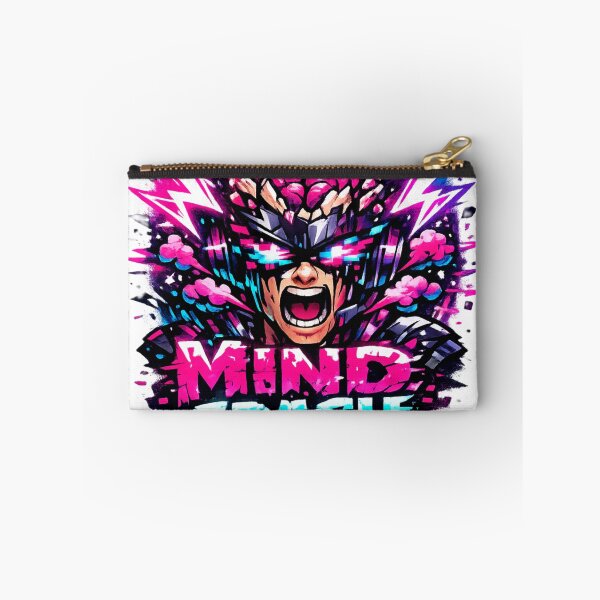 Item preview, Mind Crash – Neon Brain Explosion Glitch Art designed and sold by AstraDrip Studio.