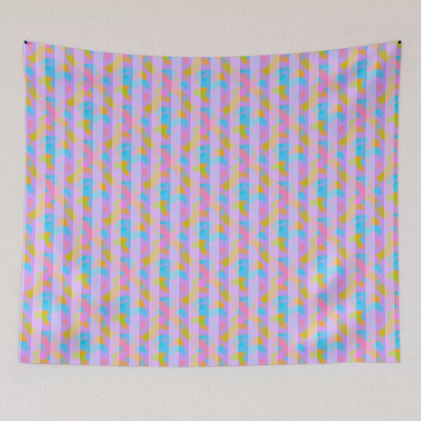 Item preview, Iridescent Stripe Pattern in Pink and Blue designed and sold by VirtuallyCreativ .