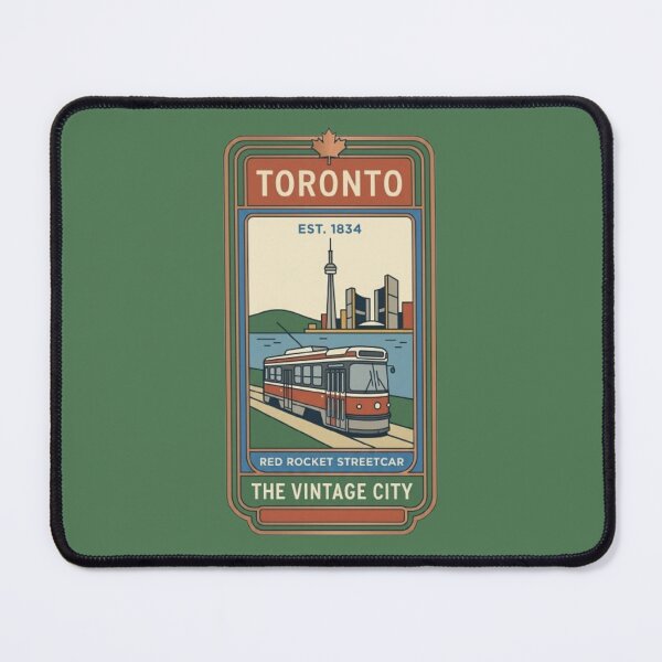 Item preview, Toronto Red Rocket Vintage Design | Retro Streetcar & CN Tower Travel Poster designed and sold by Travel Souvenirs 30.