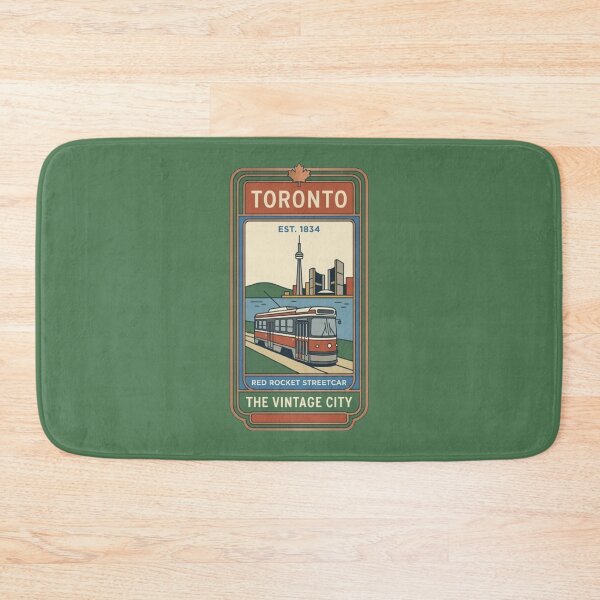 Item preview, Toronto Red Rocket Vintage Design | Retro Streetcar & CN Tower Travel Poster designed and sold by Travel Souvenirs 30.