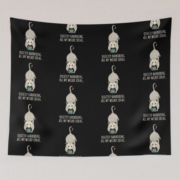 Item preview, Quietly Harboring All My Weird Ideas Opossum Tee designed and sold by artlife4.