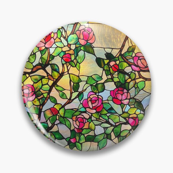 Item preview, Orange Rose Bold Lattice Stained Glass Photo Texture designed and sold by DigitaICraft.