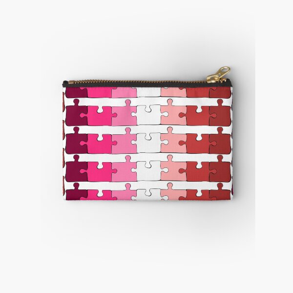 Item preview, Pink Lesbian Puzzle Pieces Pride Flag designed and sold by HarveyHandcraftsandDesigns.