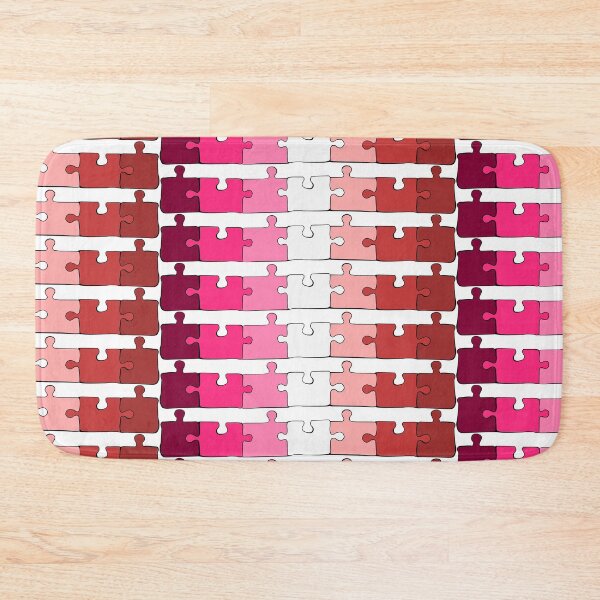 Item preview, Pink Lesbian Puzzle Pieces Pride Flag designed and sold by HarveyHandcraftsandDesigns.