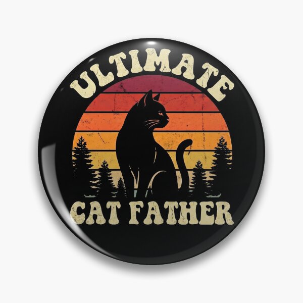Item preview, Ultimate Cat Father Retro Sunset Vintage Father's Day designed and sold by TeNovaStudio.