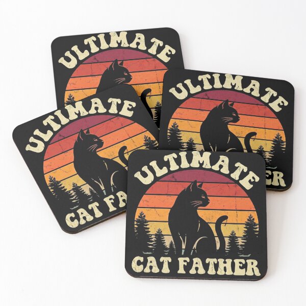 Item preview, Ultimate Cat Father Retro Sunset Vintage Father's Day designed and sold by TeNovaStudio.