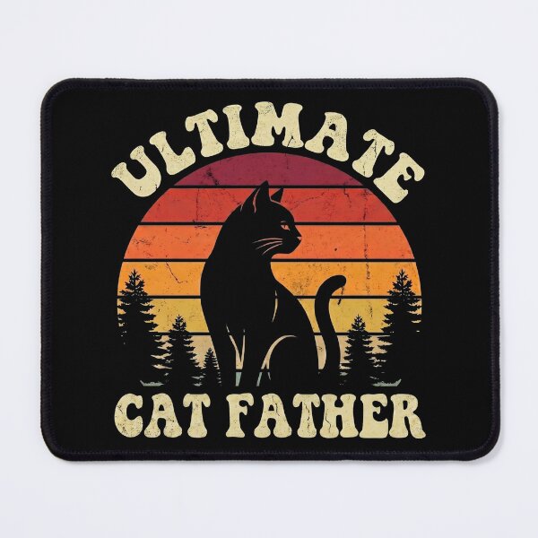 Item preview, Ultimate Cat Father Retro Sunset Vintage Father's Day designed and sold by TeNovaStudio.