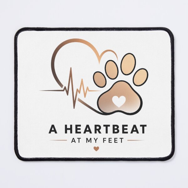 Item preview, A Heartbeat at My Feet Shirt – Dog Lover Paw Print designed and sold by Safe Haven Pets.