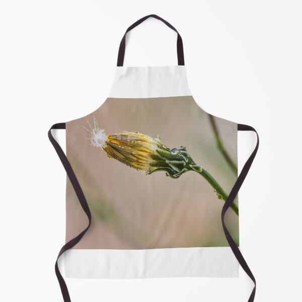 Item preview, Macro Dewy Yellow Flower Bud With Dandelion Seed And Water Droplets On Stem designed and sold by Nmallia.