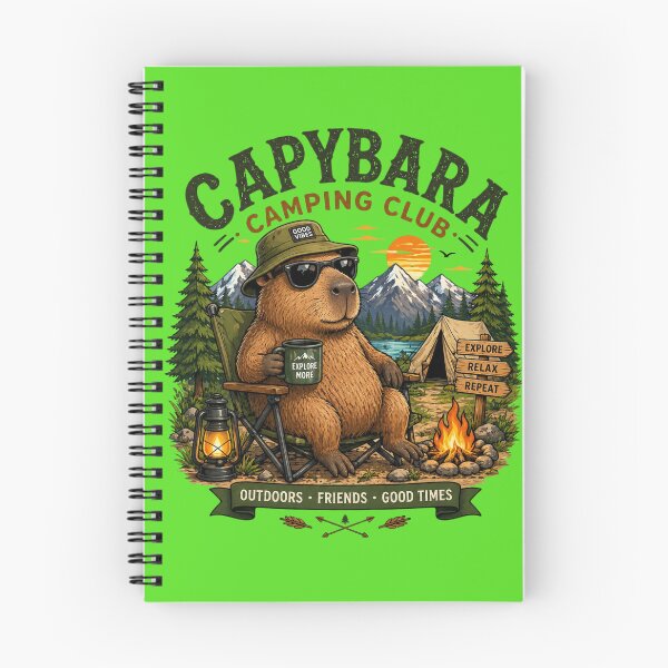 Item preview, Capybara Camping Club Outdoors Friends Good Times designed and sold by vampbabe54.