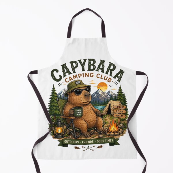 Item preview, Capybara Camping Club Outdoors Friends Good Times designed and sold by vampbabe54.