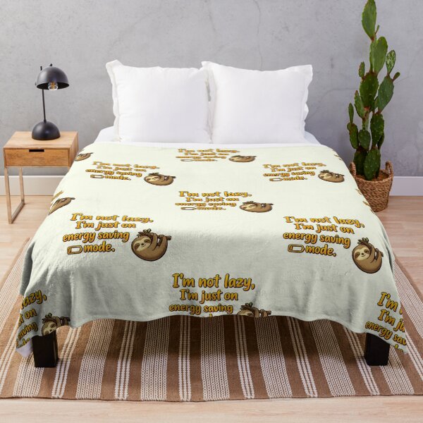 Item preview, I'm Not Lazy, I'm Just on Energy Saving Mode - Funny Sloth Quote Sticker designed and sold by arifali786.