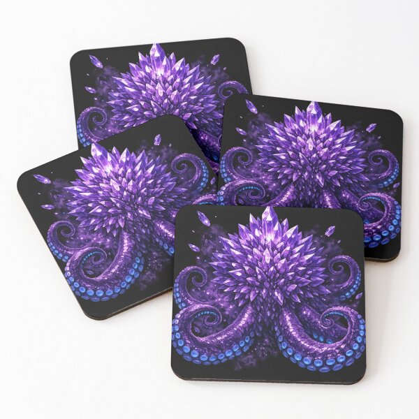 Item preview, Crystal Kraken — Amethyst Octopus Tentacles Dark Fantasy Art designed and sold by ArtoryWorks.